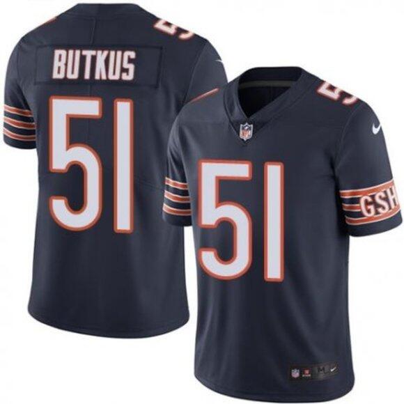 Men's Chicago Bears #51 Dick Butkus Navy NFL Vapor untouchable Limited Stitched Jersey Men's Chicago Bears #51 Dick Butkus Navy NFL Vapor untouchable Limited Stitched Jersey